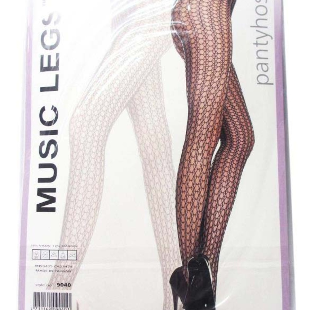 Music Legs Spandex Crochet Pantyhose - Picture 2 of 4